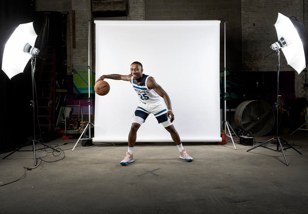 Guard McKinley Wright (shown during Timberwolves media day) was sent to Iowa on Tuesday to work on his game with the G-League Wolves.