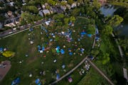 The homeless encampment at Powderhorn Park photographed July 14, 2020 in Minneapolis. 