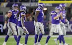 Vikings quarterback Kirk Cousins (8) showed his frustration after turning it over in downs during the first quarter, Sunday, Oct. 31, 2021 in Minneapo