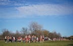 Runners enjoyed a sunny, warm fall day for the girls class 2A state cross country meet on the campus of St. Olaf College in Northfield, Minn. on Satur