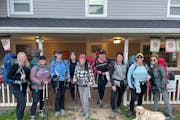 Hikers leave Lady Di’s Bed & Breakfast in Damascus, Va., well-rested and fueled.