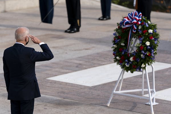 Biden salutes veterans as the 'spine of America'