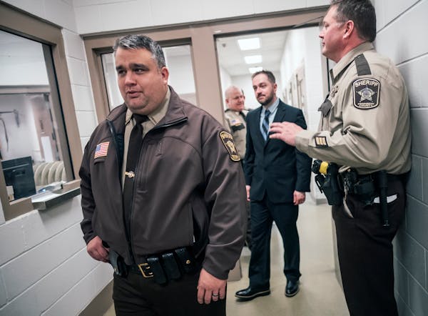 Hennepin County Sheriff David Hutchinson at the Hennepin County jail on his first day in office in 2019.