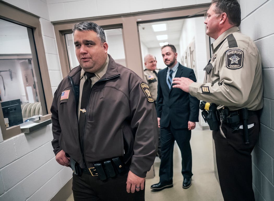 Hennepin County Sheriff David Hutchinson at the Hennepin County Jail on his first day in office in 2019.
