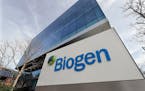 The Biogen Inc., headquarters, Wednesday, March 11, 2020, in Cambridge, Mass.