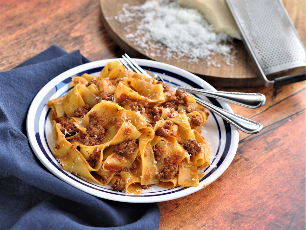 Bolognese sauce takes a few hours to cook, but the results are worth it.