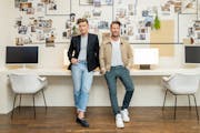*** FOR WINTER MAGAZINE USE ***  As seen on HGTV’s Starting Over with Nate and Jeremiah, Jeremiah Brent and Nate Berkus pose in the design studio. (
