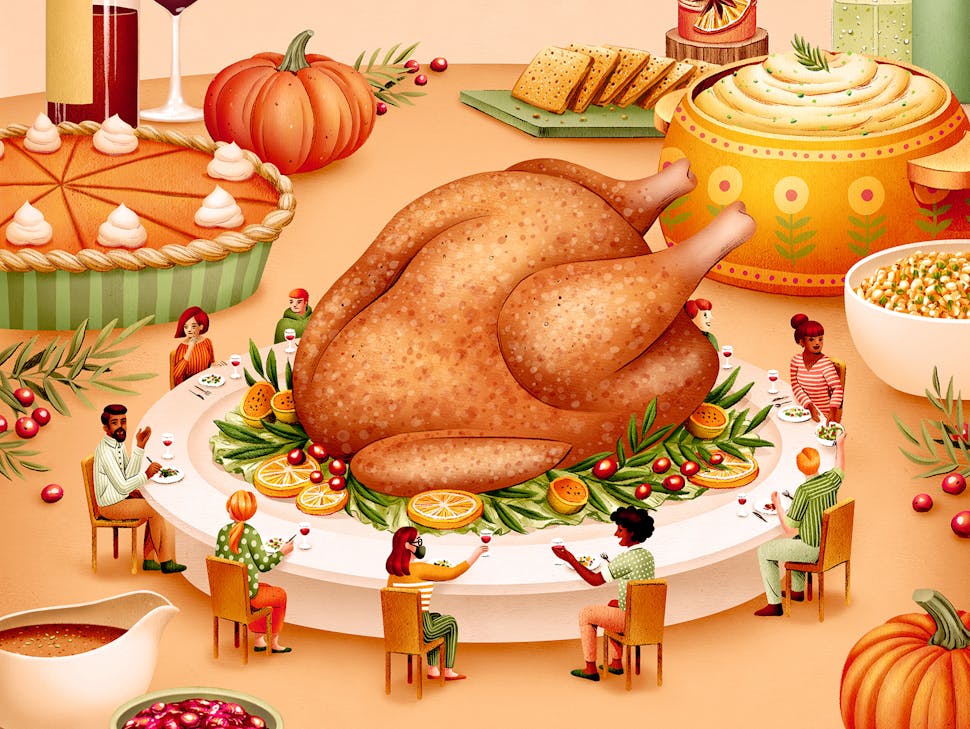 Thanksgiving dinner by Julia Yellow