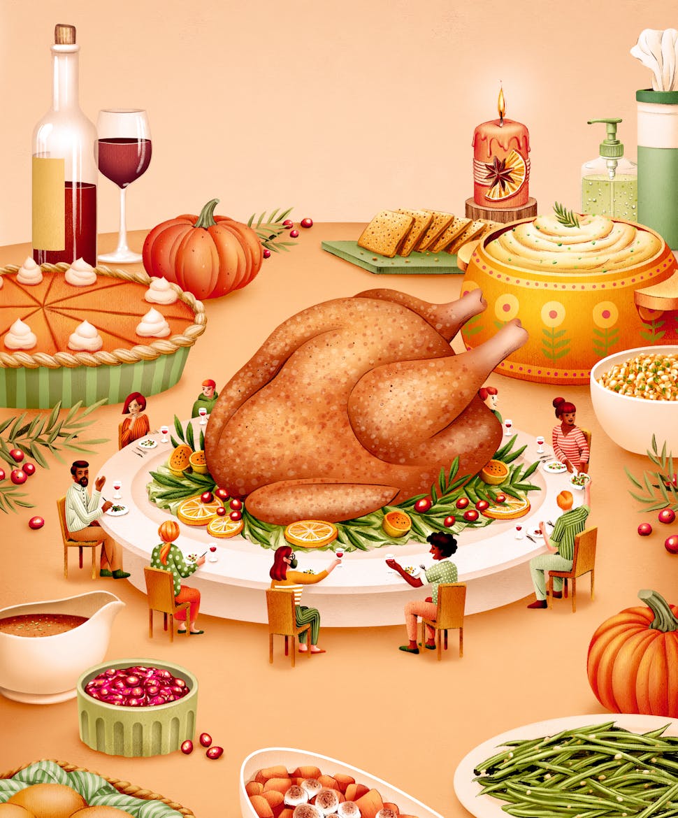 Thanksgiving dinner by Julia Yellow