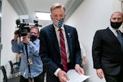 Republican Rep. Paul Gosar of Arizona leaves his office Nov. 17 as the House prepares to vote on a resolution to formally rebuke him for tweeting an a