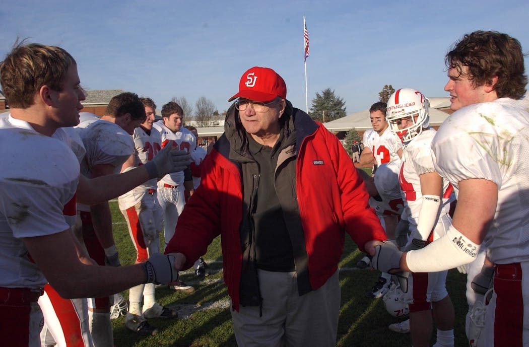 St. John’s beat Linfield in the 2002 playoffs, giving then-coach John Gagliardi his 400th college football win.
