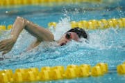 Grace Hanson broke two freestyle records at the Class 1A state meet last weekend.