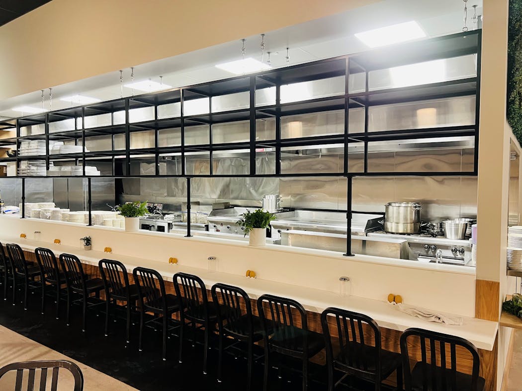 The chef’s counter at Hope Breakfast Bar, opening soon in St. Louis Park