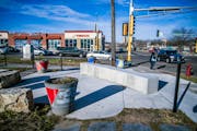 A tiny parklet on the corner of Rice and Larpenteur in St. Paul on Nov. 23. The forgotten corners of three cities, St. Paul, Roseville and Maplewood, 