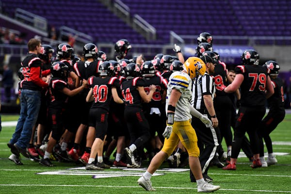 Mayer Lutheran celebrated its first state football title.