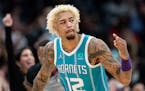 Charlotte’s Kelly Oubre Jr. hit seven three-pointers on Friday night against the Timberwolves. 