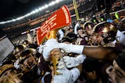 The Gophers took Paul Bunyan’s Axe from the Badgers last fall, in what will be Paul Chryst’s final axe game.