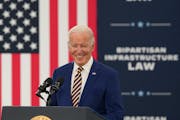 President Joe Biden travelled to Rosemount, Minn., Tuesday, Nov. 30, 2021, where he visited Dakota County Technical College, which has programs to tra
