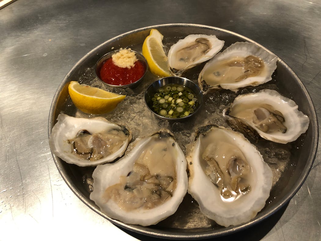 Oysters on the half shell at Smack Shack.