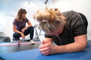 St. Paul coach Nell Hurley led Megan Vanderbilt through a workout at her in-home fitness studio.