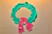 It’s beginning to look a lot like Christmas with this festive DIY wreath made from Post-it Notes.