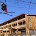 The Bridge chairlift ascends through the middle of the condo village at Eagle Ridge Resort, part of the sprawling Lutsen Mountains ski area.