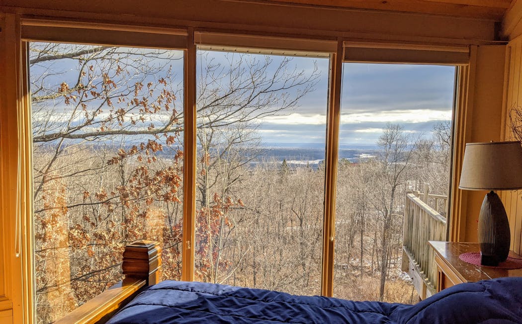 View of the St. Louis River valley from the Ridgewood bedroom.