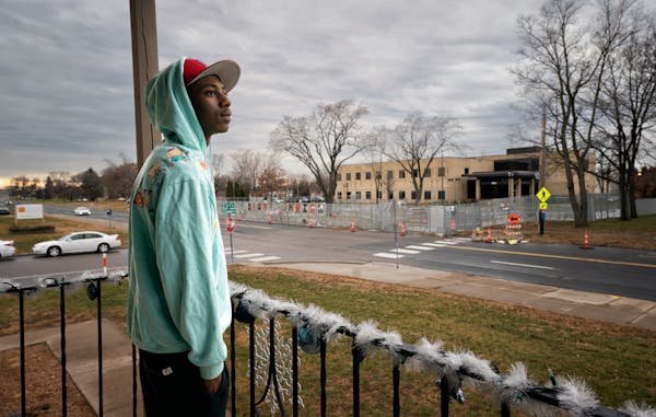 Xzavion Martin, 16, and his sister Aalayah, 18, live across the street from the Brooklyn Center, Minn. police station with their mom. As the manslaugh