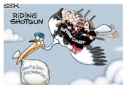 Sack cartoon: Supreme Court takes a ride