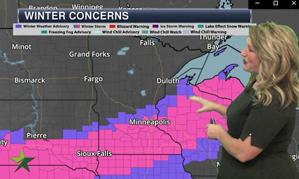 Evening forecast: Low of 23, with periods of snow accumulating up to a foot