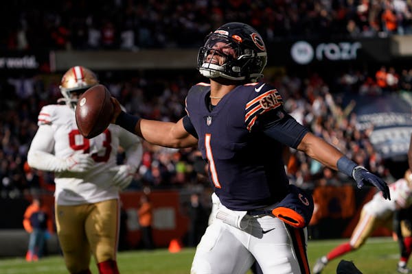 Bears quarterback Justin Fields has had some ups and downs during his first NFL season, but his talent has been evident.