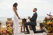Nayte Olukoya proposed to Michelle Young on a beach in Mexico.