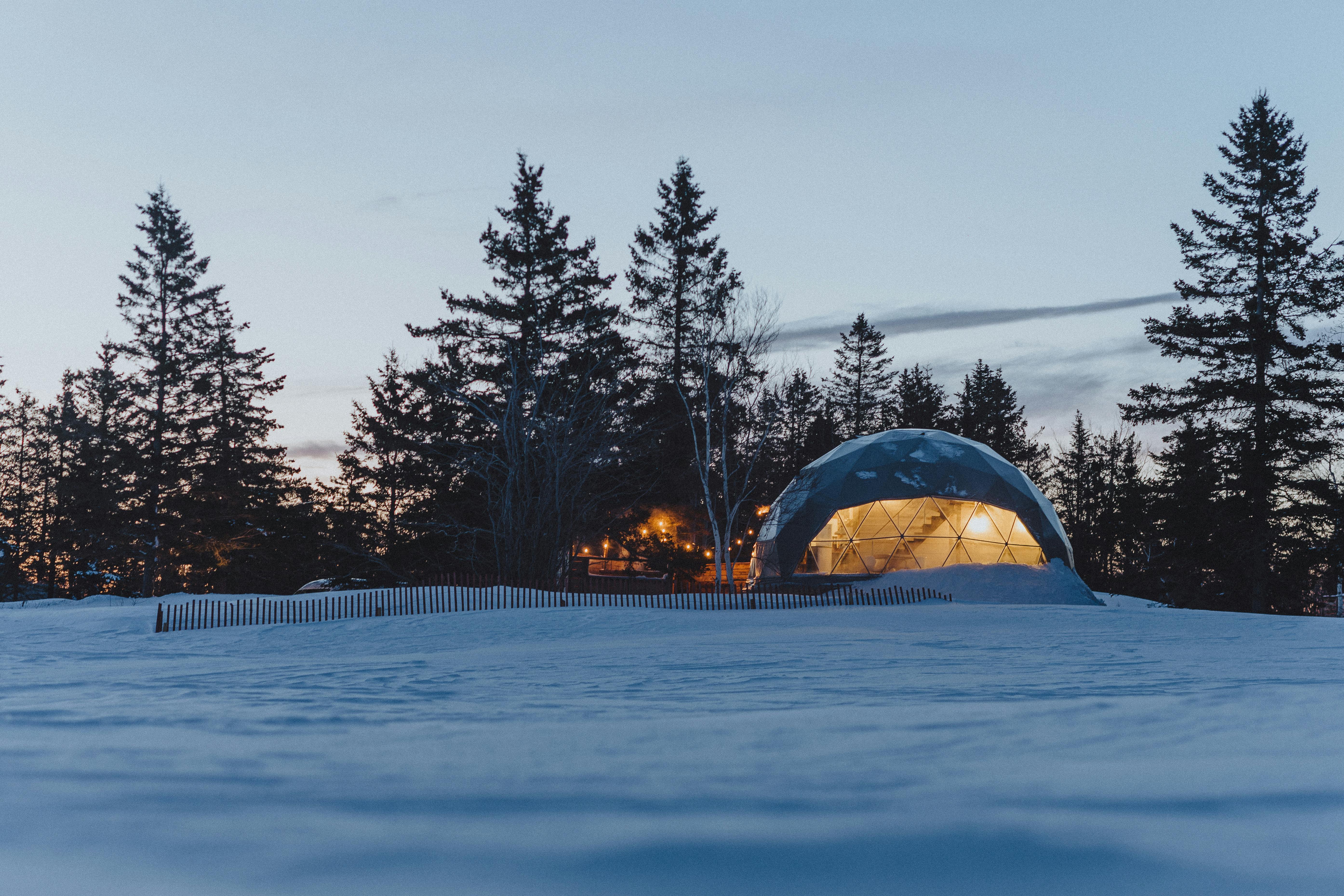 The domed accommodations at Cielo Maritime Glamping resort are known as 