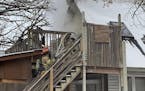 St. Paul firefighters responded to a blaze at a fourplex on Wednesday.