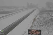 A view of westbound Interstate 94 east of Hwy. 79 near Evansville, Minn., taken at 1:34 p.m. Saturday.