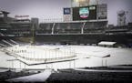 Preparations are underway for Saturday’s Winter Classic at Target Field.