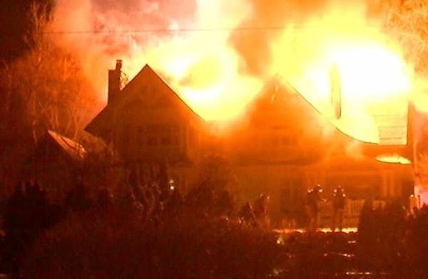 This mansion fire just off Lake Minnetonka is believed to be a case of arson.