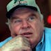 John Madden wore a hat in 1999 he received while visiting his birthplace of Austin, Minn.