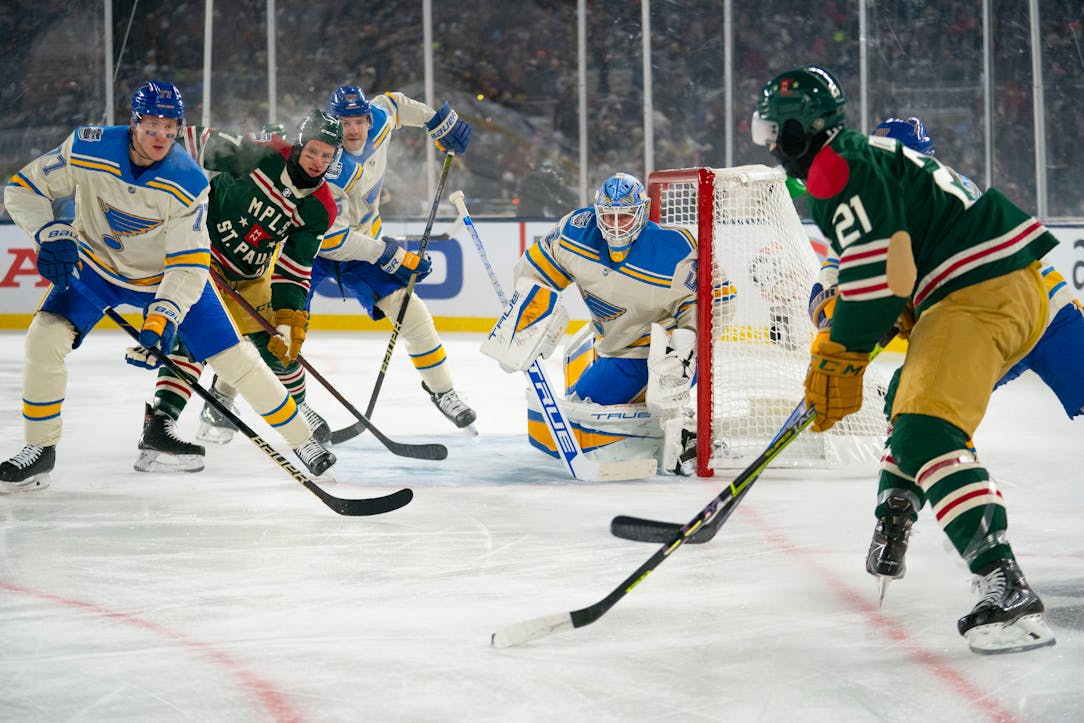 Winter Classic: Blues top Wild 6-4 at Target Field in Minneapolis,  officially the coldest outdoor game in league history, Sports