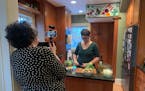 Netta Hardin in her kitchen with mom, Allyson Perling, working the camera for a new segment of YouTube’s “Noshing with Netta.”