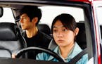 Hidetoshi Nishijima, left, and Toko Miura in “Drive My Car,” an award-worthy drama from Japan.