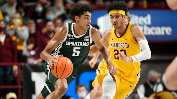 Michigan State freshman guard Max Christie took on the Gophers and guard E.J. Stephens on Dec. 8 at Williams Arena.