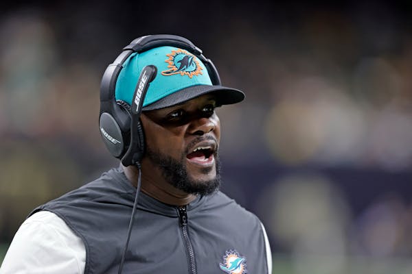The man the Miami Dolphins just fired, coach Brian Flores, could emerge as a candidate for the Vikings’ job.