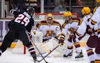 Former Gophers goalie Jack LaFontaine, who signed with the NHL’s Carolina Hurricanes on Sunday, won the Mike Richter Award as the top goaltender in 