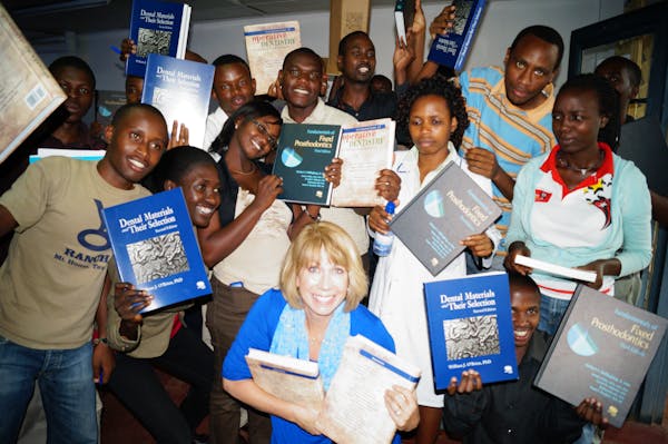 Kim Harms contributed books and dental training to Rwanda.