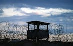 A sentry tower at Camp X-Ray, the original prison facility for detaines at Guantanamo Bay in Cuba, on April 17, 2019. In time, the United States would
