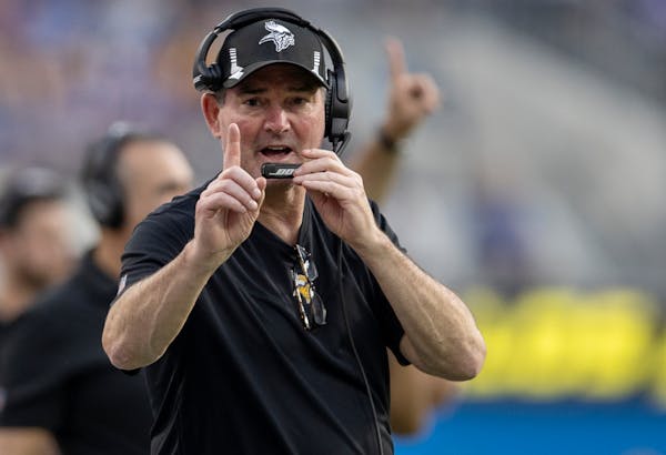 Vikings coach Mike Zimmer during a game earlier this season.
