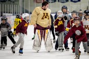 Gophers goalie Justen Close, shown in a 2020 Skate the Cities event in Blaine, has reeled off six consecutive victories.