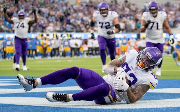 Vikings tight end Tyler Conklin, who caught three TD passes this season, is a pending free agent.