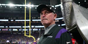 Former Vikings head coach Mike Zimmer took the field ahead of a game between the Steelerslast month.